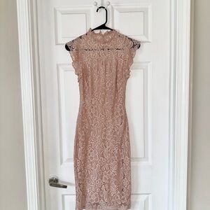 Pink lace dress